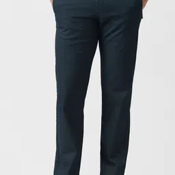 van heusen sport Men Slim Fit Blue Cotton Blend Trousers-picture-12