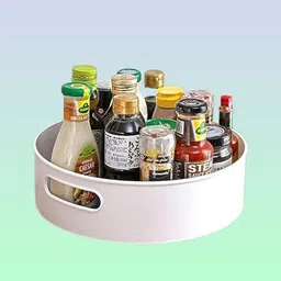 vynnex Plastic 360-degree Swiveling Storage Shelf – Indoor & Pantry Storage Basket-picture-10