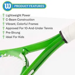 wilson Us Open 23, Blue/Green/Grey Multicolor Strung Tennis Racquet image 2