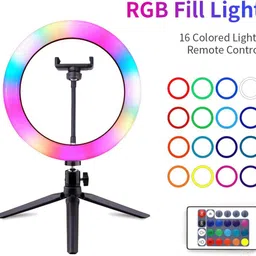 IMMUTABLE 58 _ RT-APEL-HEAD_10inch RGB LED Ring Light with 16 Color Modes Lighting Kit with Stand, Camera Photo Studio LED Lighting Portrait YouTube Video Shooting Ring Flash image 3