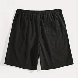 flicfol Solid Men Black Regular Shorts image 2