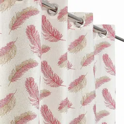 kraftiq homes 152 cm (5 ft) Window Polyester Semi Transparent Curtain Single Curtain-picture-26