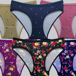 yana Pack of 6 Women Hipster Multicolor Panty-picture-29