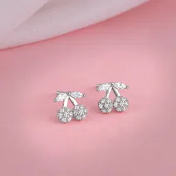 925 Silver Cherryboo Studs Zircon Sterling Silver Stud Earring-image-39