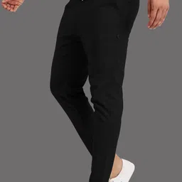 yazole Men Solid Black Track Pants-picture-37