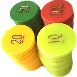 bal samrat 10, 20, 50,100 Plastic Numerical Token/Coin Token MultiColor (400pc)-picture-21