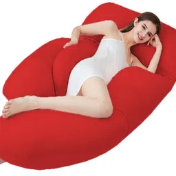 angel mommy Premium Full G-Shaped Body Pillow Microfibre Solid Pregnancy Pillow Pack of 1-picture-21