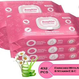 bumpkins Contains Aloe Vera & Vitmain E + C,No Parabens & Chlorine Pack of 6(432 Wipes)-picture-24