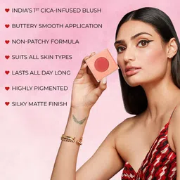 Just Herbs Nourishing Powder Blush with Beetroot & Gotukola 3.5g - Velvet Rose image 5