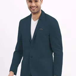 showoffff Men Solid Single Breasted Casual Blazer image 3