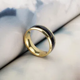 fashion frill Combo of 4 Men Women Stylish Intelligent Smart Sensing Temperature Degree Celsius Display Changing Hot Selling Valentine Gift Ring Stainless Steel Titanium Plated Ring image 3