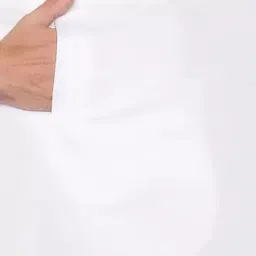 GUGOLIYA PREMIUM Adjustable Velcro Cotton Pocket SINGLE Dhoti with Gold Jari Border Solid Men Dhoti image 2