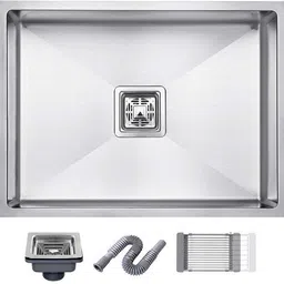 nenoware 18 x 16 x 10 Single Bowl Handmade Kitchen Sink 18" X 16" X 10" HANDMADE 304 GRADE SINK 304 Stainless ne101 Vessel Sink image 1