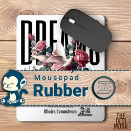 The Desi Monk Dream's Anti Skid Mouse Pad for Laptops and Computers Non Slip Base Mousepad image 3