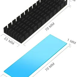 Etzin Aluminum Heat Sinks for M.2 SSD Heatsink Cooling Radiator EPL-1036PC Laptop Heat Sink image 4