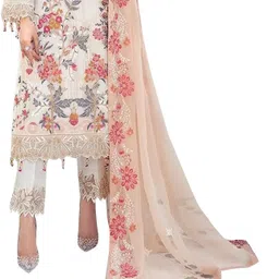 lazorifashion Semi Stitched Georgette Salwar Suit Material Embroidered image 5