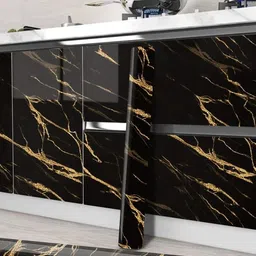 onbet 200 cm Self Adhesive Glossy Marble Foil Waterproof Sticker For Kitchen And Home Self Adhesive Sticker-picture-10