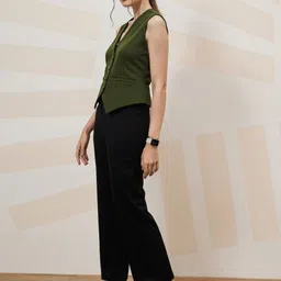 maykr Solid Women Waistcoat image 3