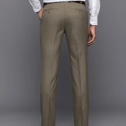 raymond Men Slim Fit Brown Polyester Trousers image 3
