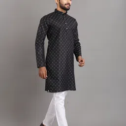 z zedup Men Printed Cotton Blend Straight Kurta image 3