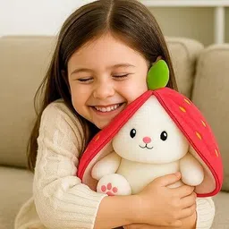sre Chain Reversible Bunny Rabbit Soft Stuffed Toys for Girls Boys Baby - 30 cm image 1