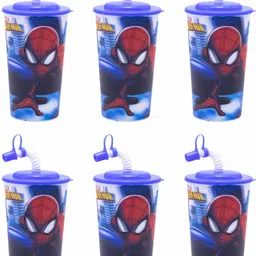 3D Big Spider Man Glass with Straw & Lid-image-7
