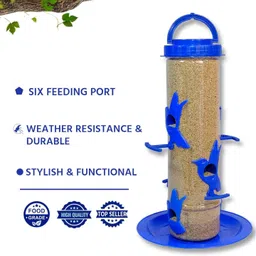 skybeings Hanging Bird Feeder | 6 Ports | 900 g | Pack of 4 Window Bird Feeder image 3