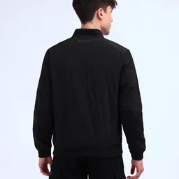 flying machine Men Solid Bomber Jacket image 2