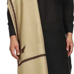 KASHMIRI TREND Wool Solid, Striped Men Shawl image 2