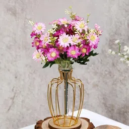 satyam kraft 2 Pieces Artificial Aster Flower for Home, Office Decoration Item Purple Bougainvillea Artificial Flower image 1