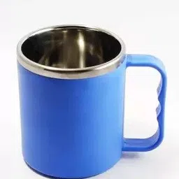 hurrio Unbreakable Insulated Double Wall Spill Proof Plastic Stainless Steel Tea/Coffee/Milk with Lid for Beverages - 200 ml (Black, 1) Plastic, Stainless Steel Coffee Mug image 2