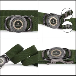 daller Boys & Girls Casual Green, Black Artificial Leather, Metal, Synthetic Belt image 2