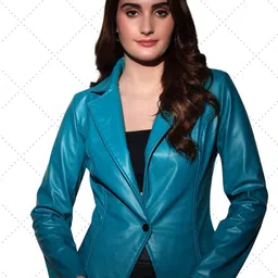 Women Solid Single Breasted Casual Blazer-image-64