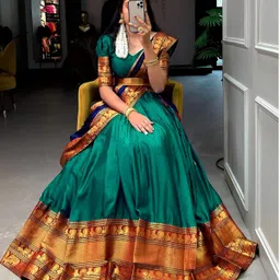 pavitraa sarees Solid Semi Stitched Lehenga Choli image 2