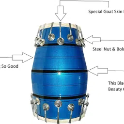 gt manufacturers Full Tool Kit With Blue Dholak 3633 Nut & Bolts Dholak image 2