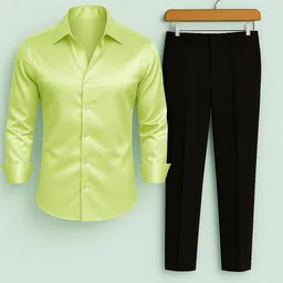 torontocn Men Satin Shirt Pant Set-picture-21