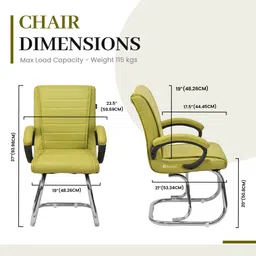 ratison Director Principal Manager Reception Visitor/Study/Office Chair Leatherette Office Arm Chair image 3