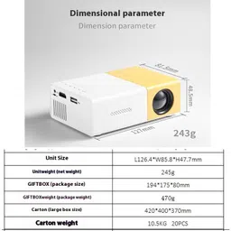 OneXsale Mini LED Projector (600 lm / Remote Controller (600 lm / 1 Speaker / Remote Controller) Portable Projector image 2