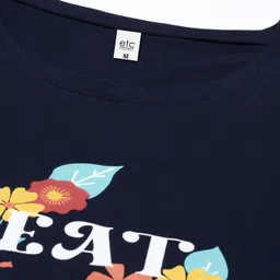 ETC Typography Printed Pure Cotton Nightdress image 2