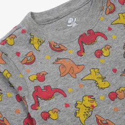 Hippodrome Boys Grey & Red Printed Pure Cotton Night suit image 4