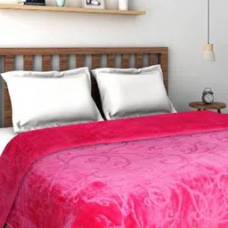 gkm Self Design Double Mink Blanket for Heavy Winter image 2