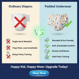 momkins Padded Underwear Pack of-4 Potty Training Pants for Babys 0-6 Months image 3