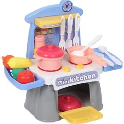kidzblend Mini Kitchen Set Toy for Kids Girl, Chef Role Playset Kitchen Cooking Toy Set-picture-26