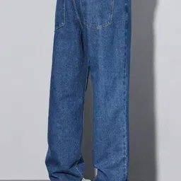 o2 route Men Loose Fit Mid Rise Dark Blue Jeans image 3