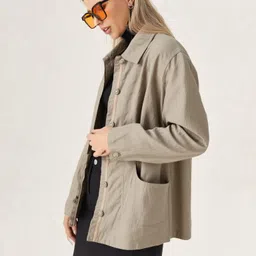 lyketrends Women Solid Single Breasted Formal Blazer image 3