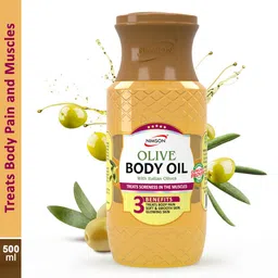 nimson Olive Body Massage Oil with Italian Olives Treats Body Pain & Muscles Soft Skin-picture-16
