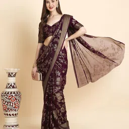 ratan Printed Saree with Attached Blouse Brasso Saree image 3