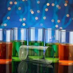 pragati sales (Pack of 6) Unbreakable Transparent Water Glass Set 300 Ml Plastic Glass Set (300ml Plastic) Glass Set Water/Juice Glass image 3