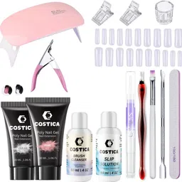 boobeen 10 In 1 Pink Polygel kit | Nail Extension Kit | Needs Two Three Time Practice| image 1