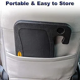 mahek Car Laptop Food Steering Wheel Tray Drink Holder Desk Double Sided Glass Holder Tray Table image 3